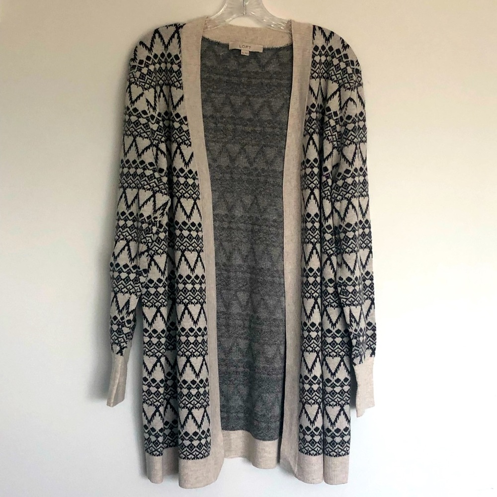 Loft long open front cardigan sweater size XXL